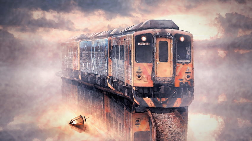 Ghost Train Reflection, haunted HD wallpaper