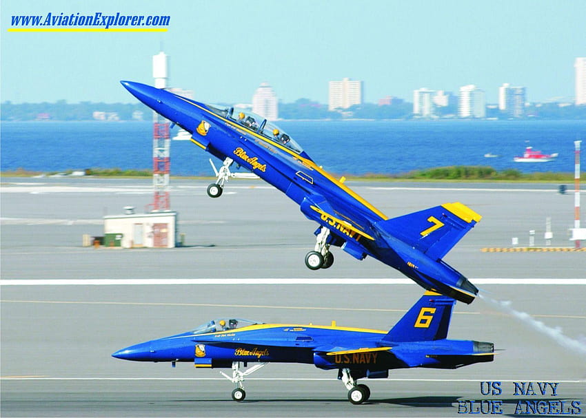 La Marina de los EE. UU. Blue Angels Angles Aircraft Aerobatic F, avión 3d fondo de pantalla
