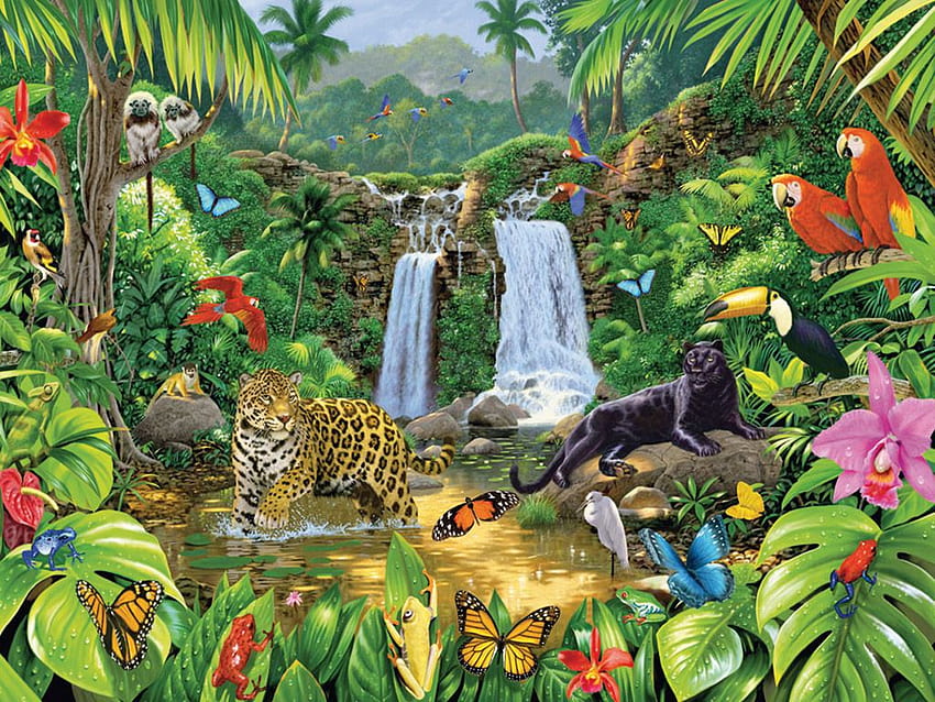 ANIMALS OF THE JUNGLE For com, jungle animals HD wallpaper