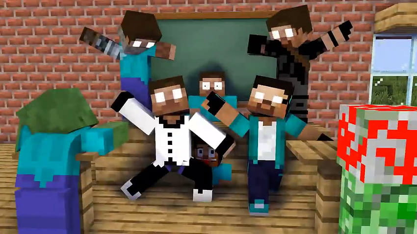 Animazione di Minecraft, fratelli minecraft herobrine Sfondo HD