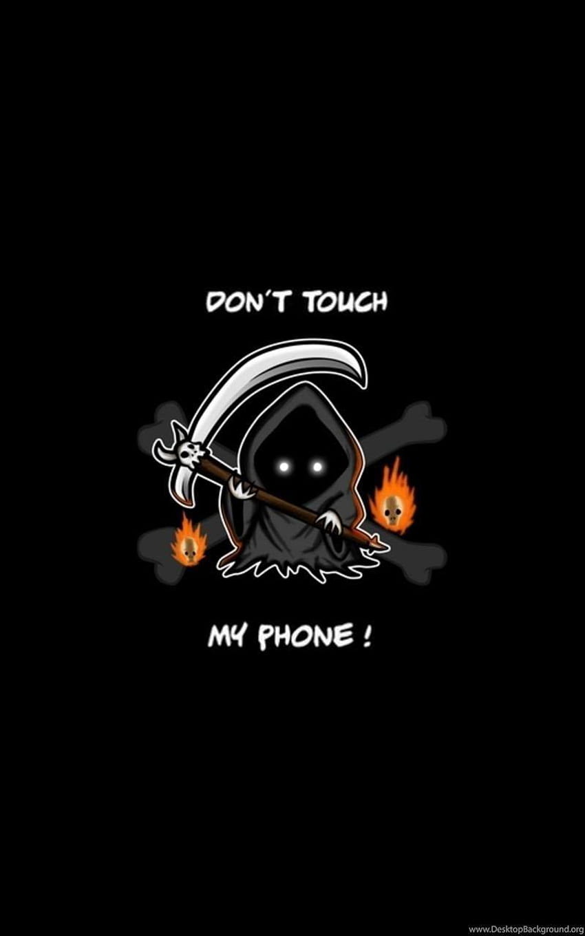 No toques mi teléfono, sal de mi teléfono fondo de pantalla del teléfono