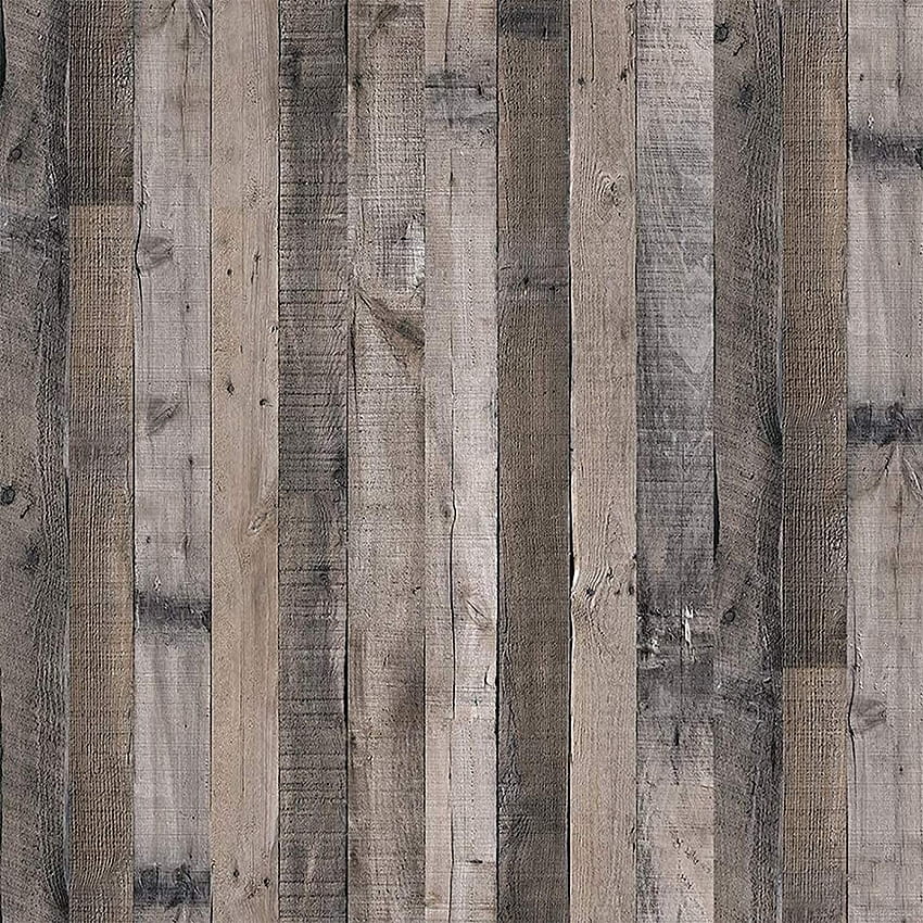 Szare drewno Drewniana skórka i sztyft 17,7”x 118,1” Imitacja drewna Deska Papier Drewno Samoprzylepne Zdejmowane ściany Dekoracyjne drewno z odzysku Folia winylowa Shiplap Panel drewniany, drzwi leprechaun Tapeta na telefon HD