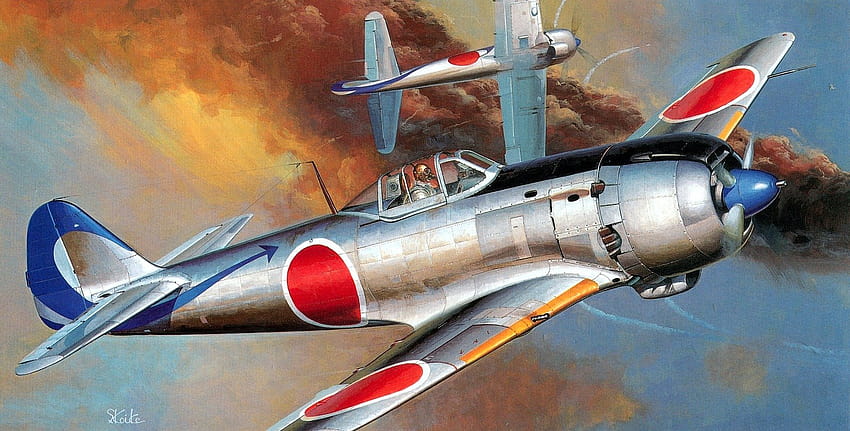 Mitsubishi A6M Zero と背景 高画質の壁紙