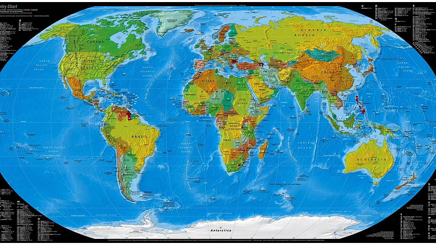 Copiez la carte du monde en haute définition, carte du monde 1920x1080 Fond d'écran HD