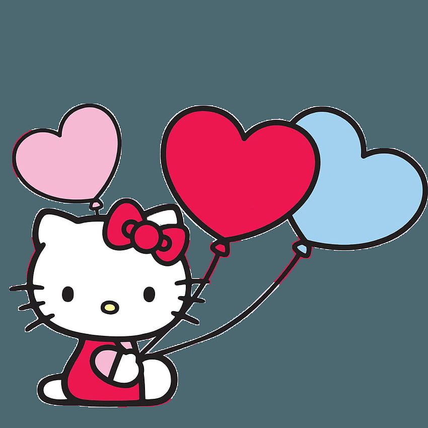 Hello Kitty With Balloons transparent PNG, hello kitty background png HD phone wallpaper