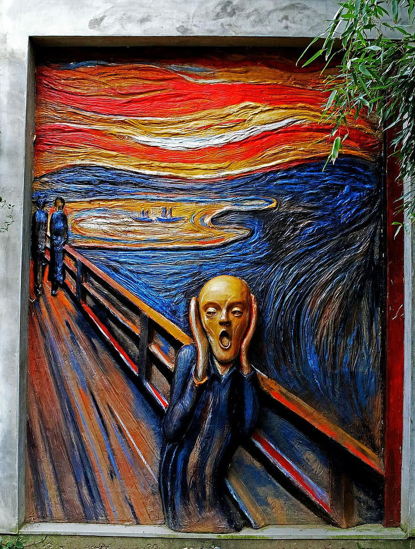 : Sculpture, Grounds For Sculpture, the scream, edvard munch paintings mobile HD phone wallpaper