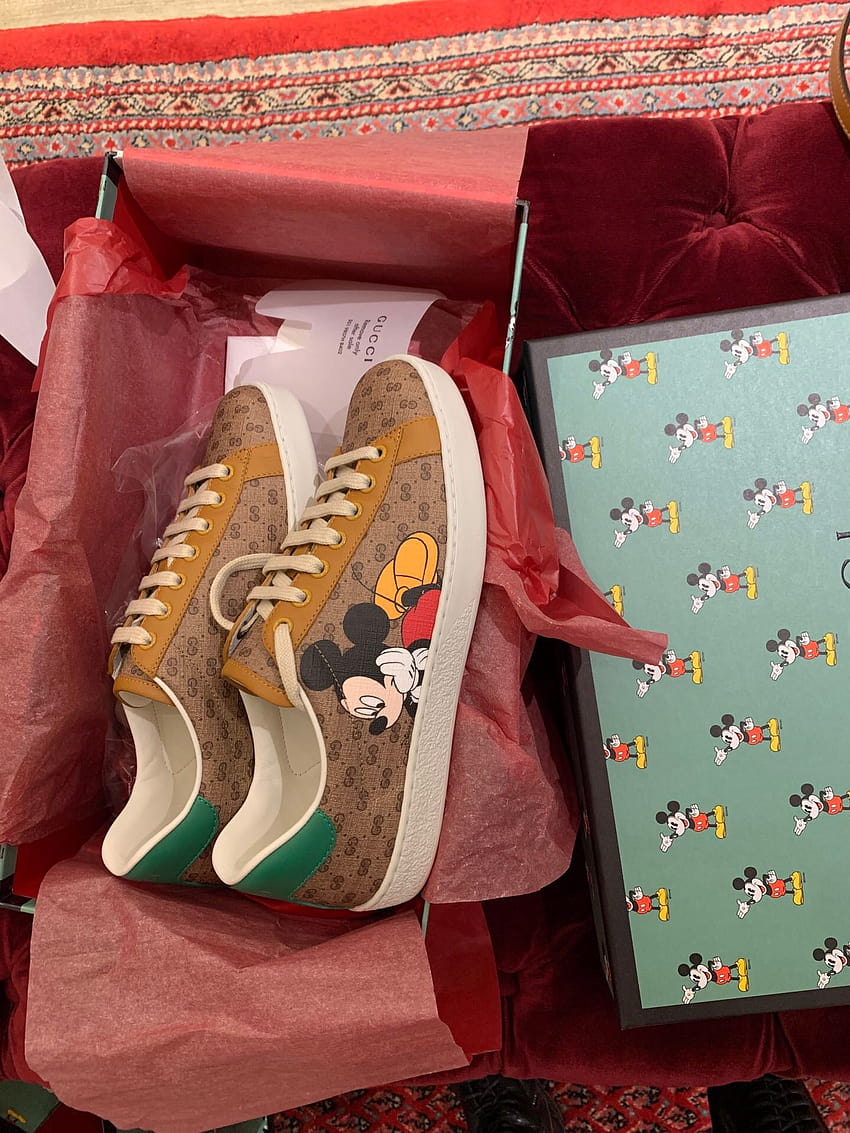 Shop Gucci Disney x Gucci Donald Duck Ace Sneakers | Saks Fifth Avenue
