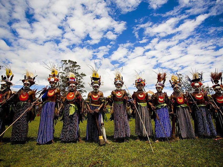 piękni mieszkańcy Papui Nowej Gwinei Tapeta HD