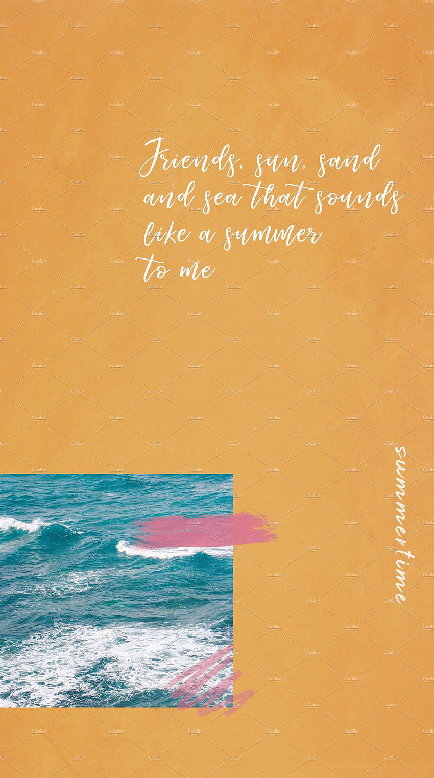 summer inspiration with quote HD phone wallpaper