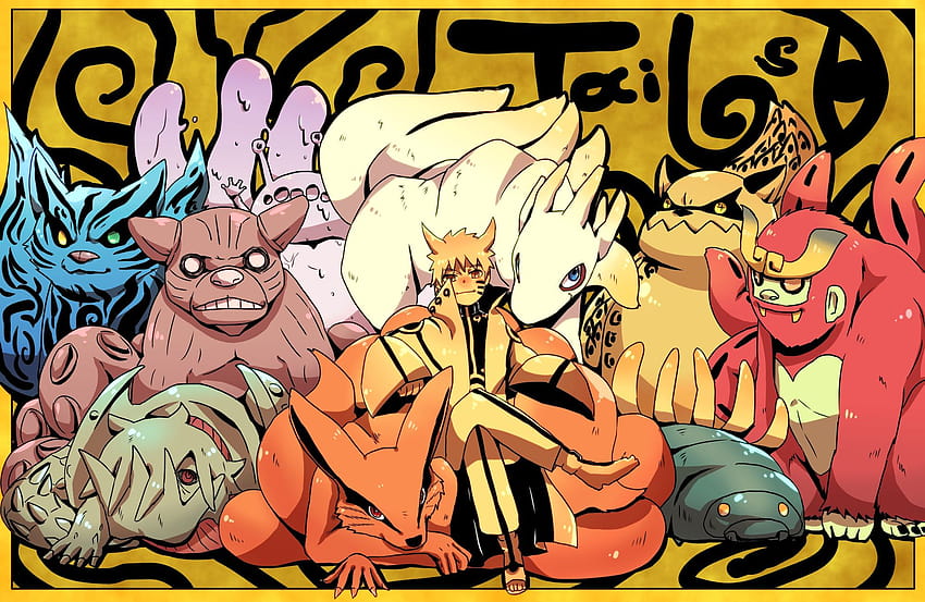 naruto, Chomei, Gyuki, Horns, Isobu, naruto , Kokuo, naruto , Multiple, Tails, Naruto, Orange, Eyes, Orange, Hair, Saiken, naruto , Uzumaki, Naruto / and Mobile Backgrounds HD wallpaper
