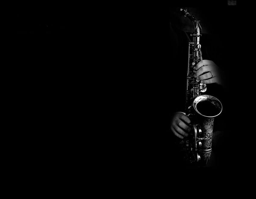 4 Jazz Music, saxophone noir Fond d'écran HD