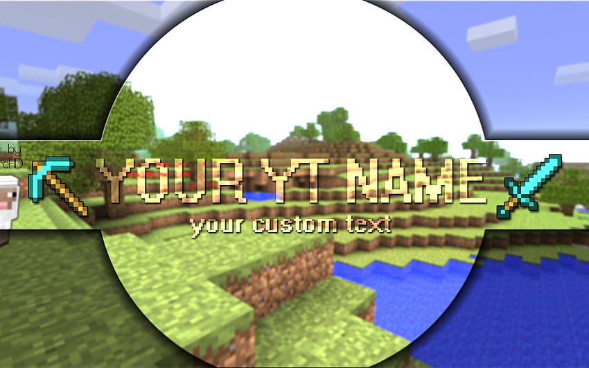 Custom Minecraft Channel Banner for new YouTube Speedart 2560x1440 