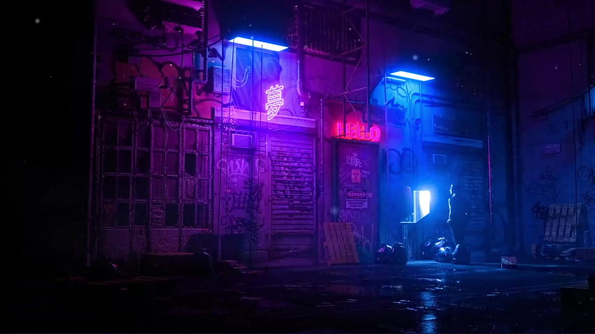 Neon Back Alley In Japan Live, neon japan anime HD wallpaper