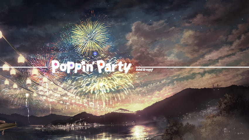 Sauber einfache Poppin'Party: BanGDream HD-Hintergrundbild