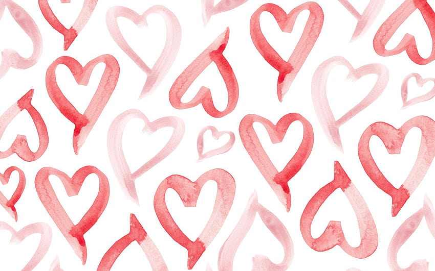 Valentinstag-Aquarell-Herz ... jettyhome, minimalistische Valentinsgrüße HD-Hintergrundbild
