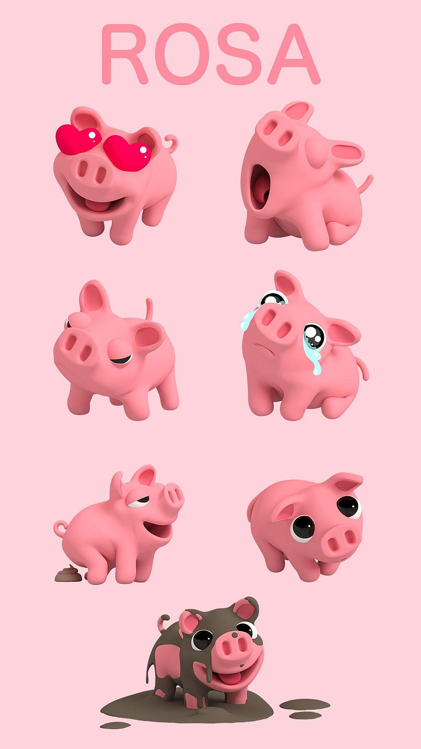 Pig Year Cute Pig Wallpaper Wind Follow Me Poster Download Free | Poster  Background Image on Lovepik | 605762952