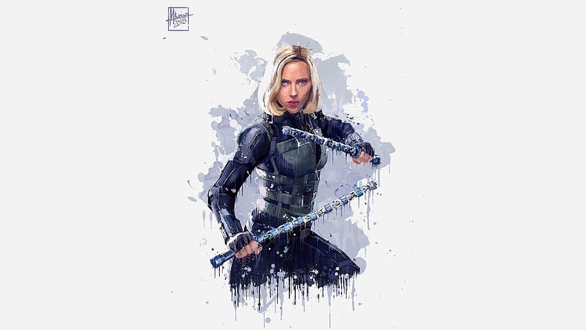 Black Widow In Avengers Infinity War 2018 Artwork, Movies, black Widow infinity war Fond d'écran HD