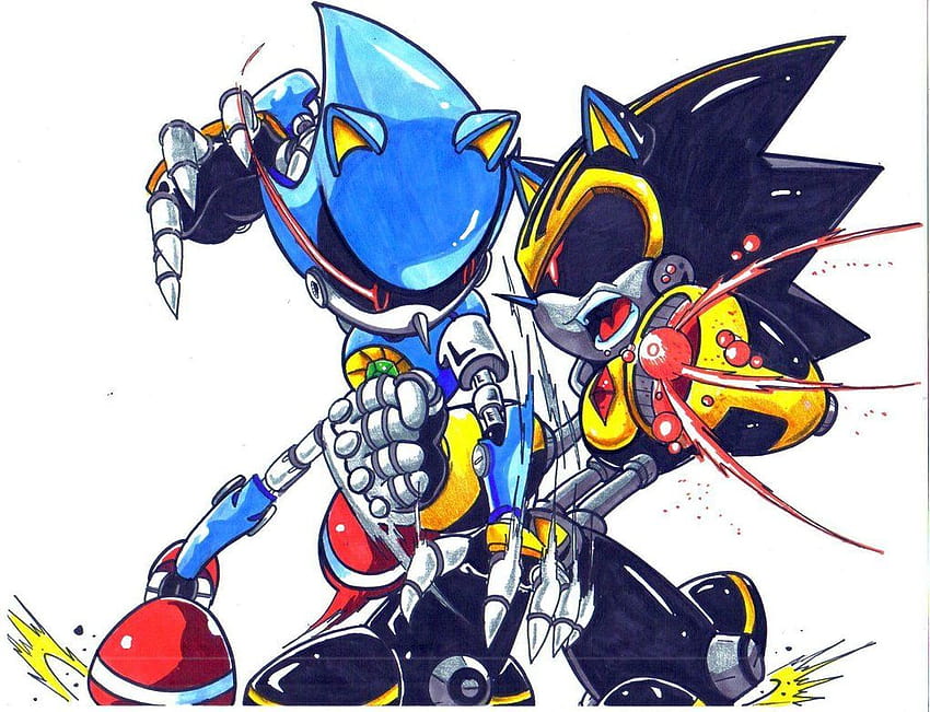 Metal sonic vs shard CL by trunks24 [1021x782] for your , Mobile & Tablet,  neo metal sonic HD wallpaper | Pxfuel