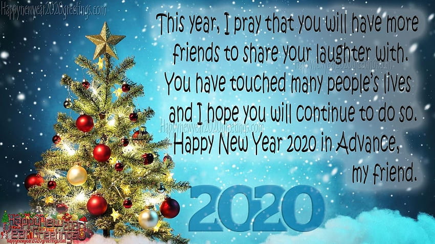 Advance Happy New Year 2020 Greetings, Quotes, Wishes Hd Wallpaper 