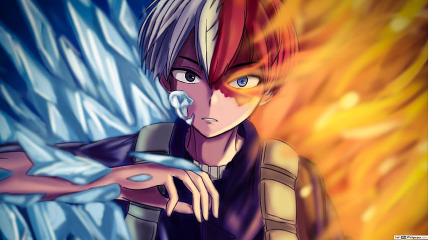 My Hero Academia, fire ice lightning anime HD wallpaper | Pxfuel