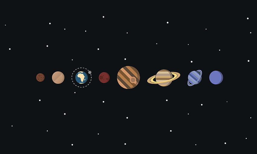 Minimalismo del sistema solar, artista, s y sistema solar minimalista fondo de pantalla