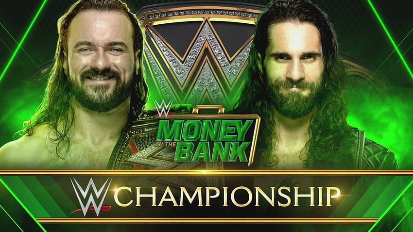WWE Champion Drew McIntyre vs Seth Rollins: WWE Money in the Bank, wwe money bank champion HD wallpaper
