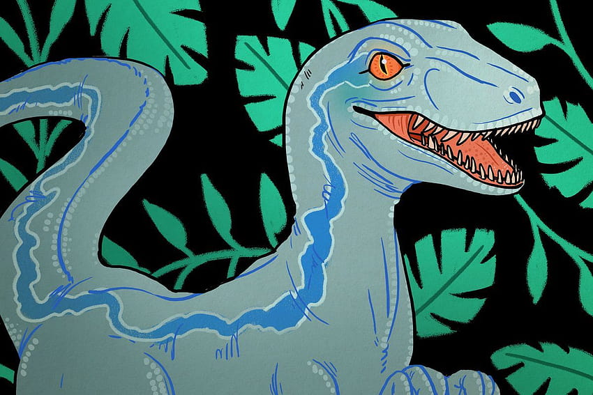 Blue the Raptor jest prawdziwym bohaterem „Jurassic World: Fallen, niebieski kontra indoraptor” Tapeta HD