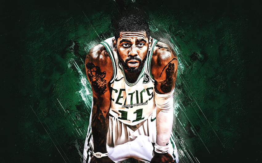 Kyrie Irving, pierre verte, Boston Celtics, NBA Fond d'écran HD