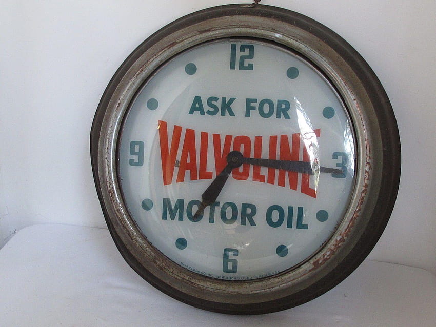 Vintage Valvoline Motor Oil Advertising Clock Gas Sign, valvoline vintage HD wallpaper