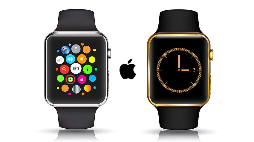 Apple Watch, jam tangan, ulasan, iWatch, Apple, antarmuka, tampilan, perak, Gadget Futuristik Nyata, Hai Wallpaper HD
