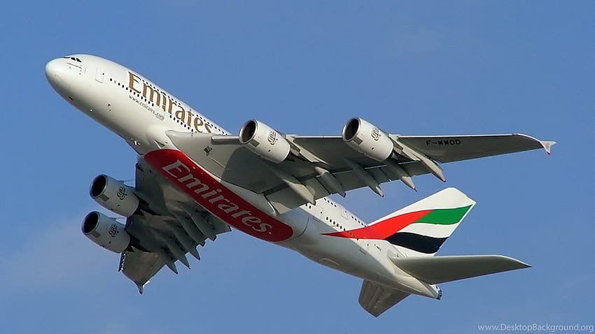 Airbus A380 Widescreen : Airbus A380 Emirates Airlines ... Фонове, emirates a380 HD тапет