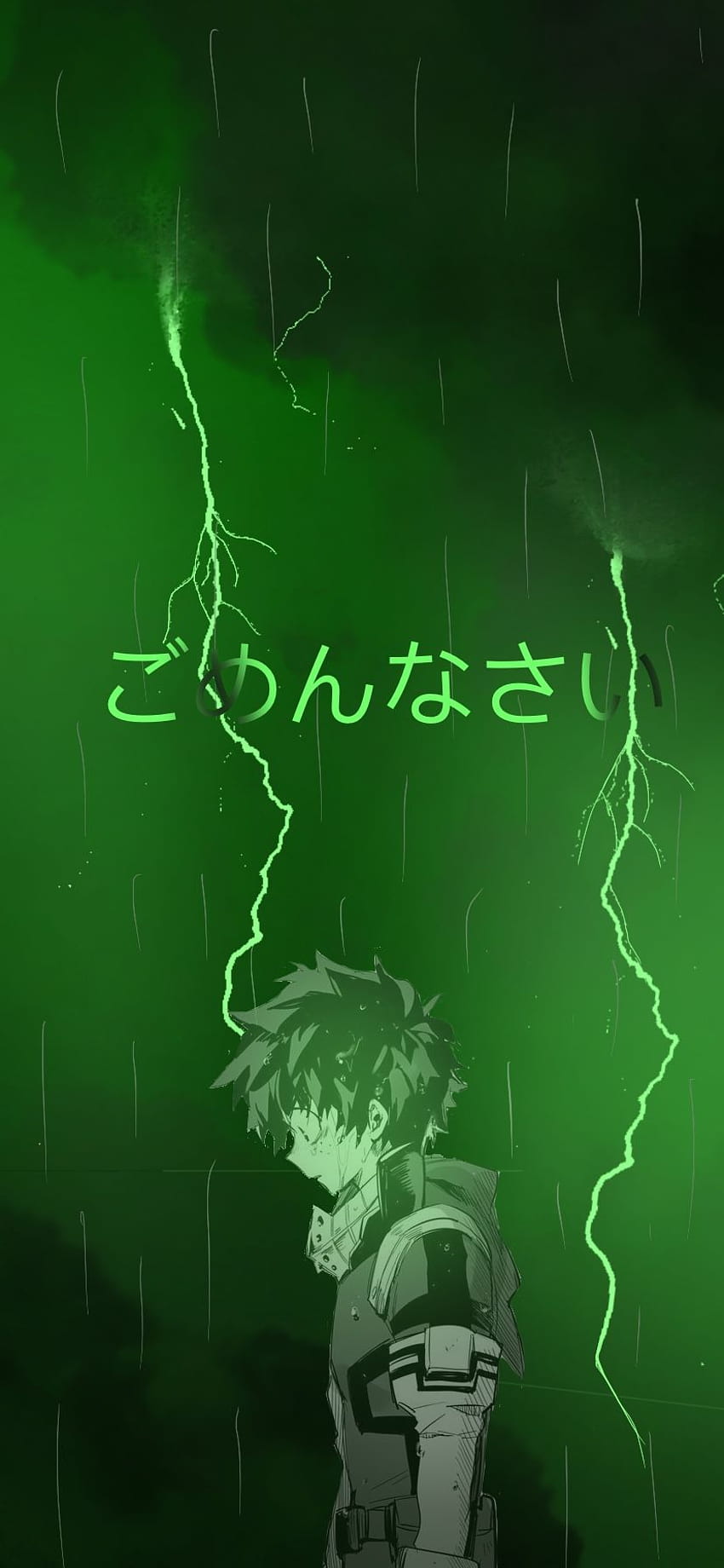Estetyczne zielone anime, jasnozielone estetyczne anime Tapeta na telefon HD