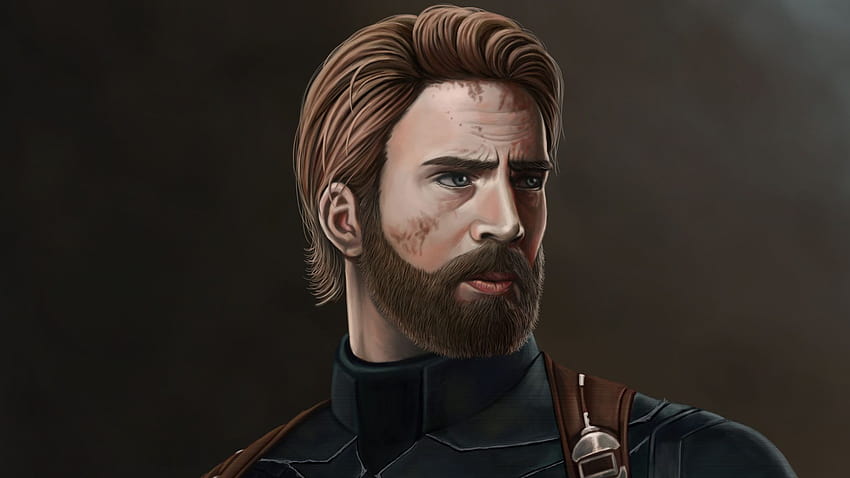 Captain America With Beard, Superheroes, beared HD wallpaper