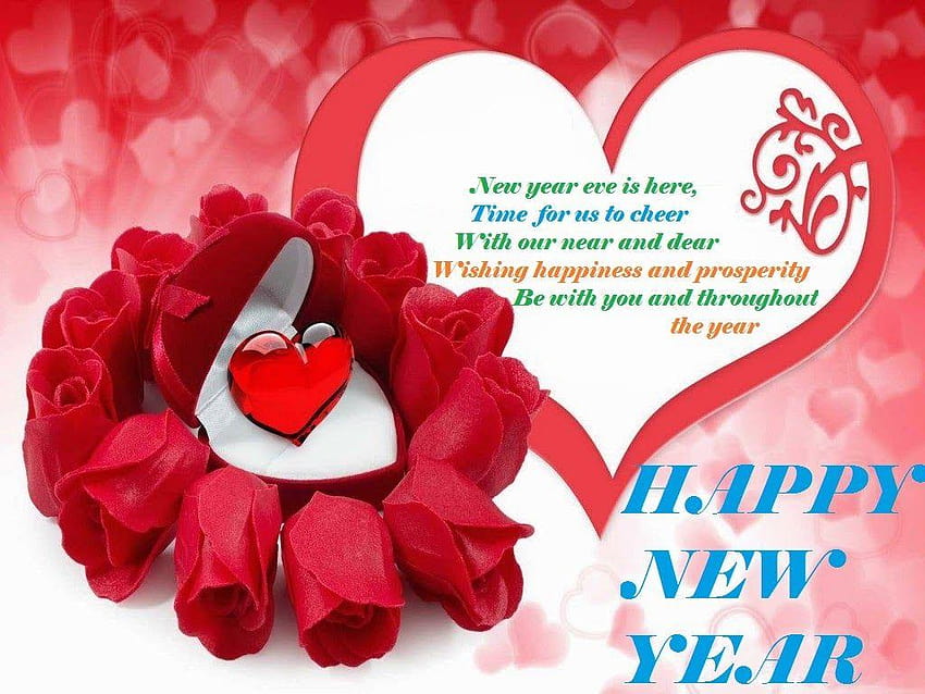 Awesome Happy New Year I Love You Sms Shayari Wishes, happy new year love HD wallpaper