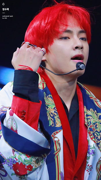 Bts v red hair HD wallpapers | Pxfuel