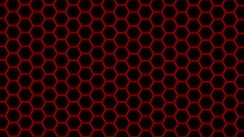 Hex Grid Red by Metatality、赤の hex 高画質の壁紙