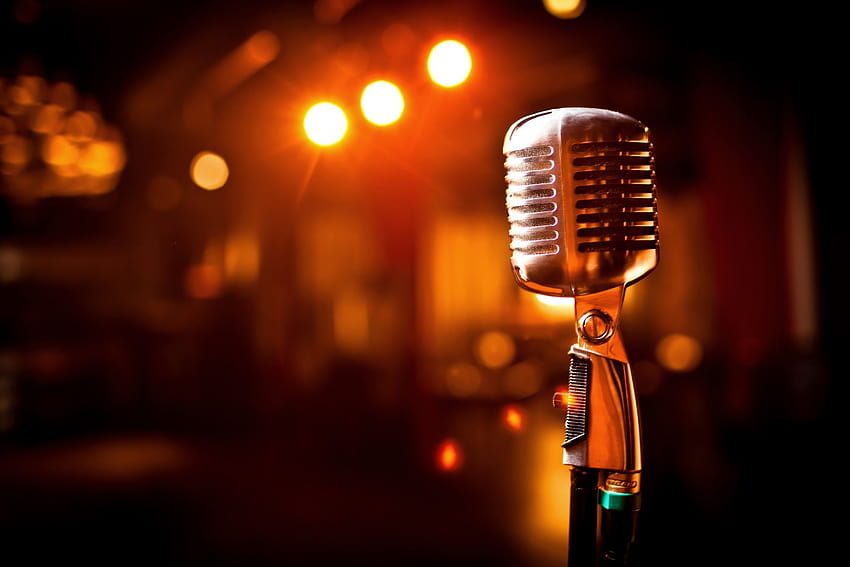 karaoke microphone HD wallpaper