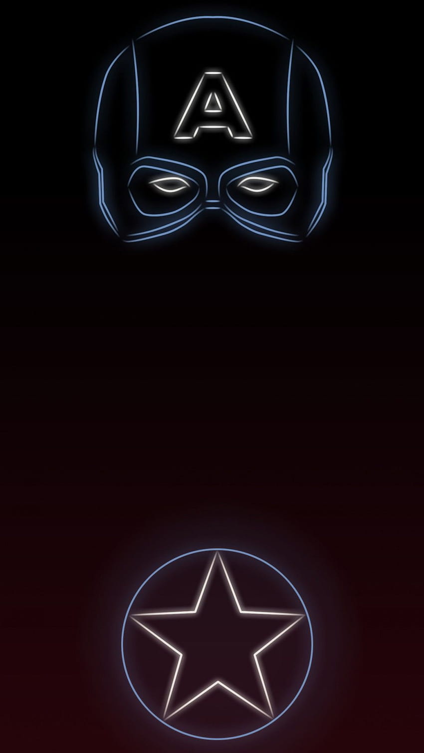Captain America. Tap to see more Superheroes Glow With Neon Ligh…, neon light avengers HD phone wallpaper