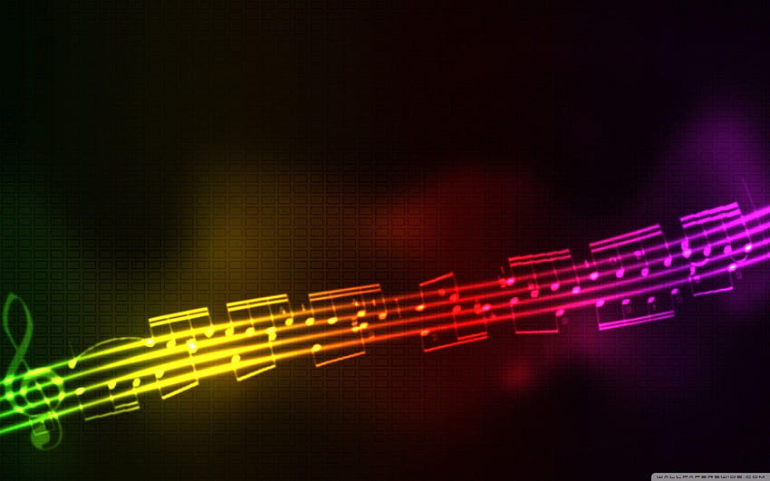 Colorful Musical Notes ❤ for Ultra TV, music sign colorful background HD wallpaper