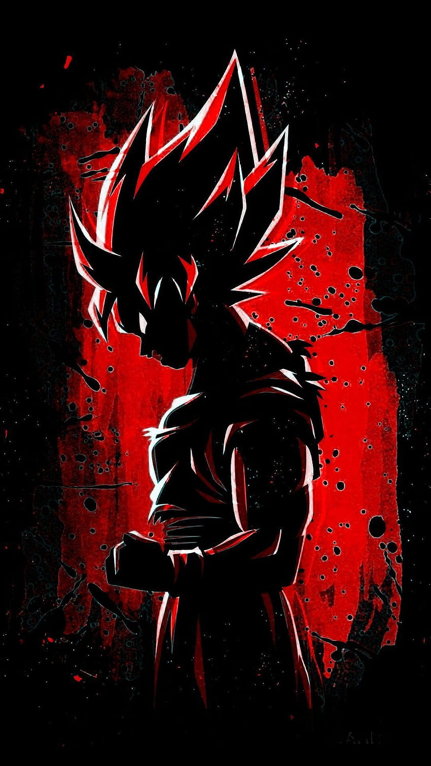 3d Touch Dragon Ball Z, red goku iphone android HD phone wallpaper