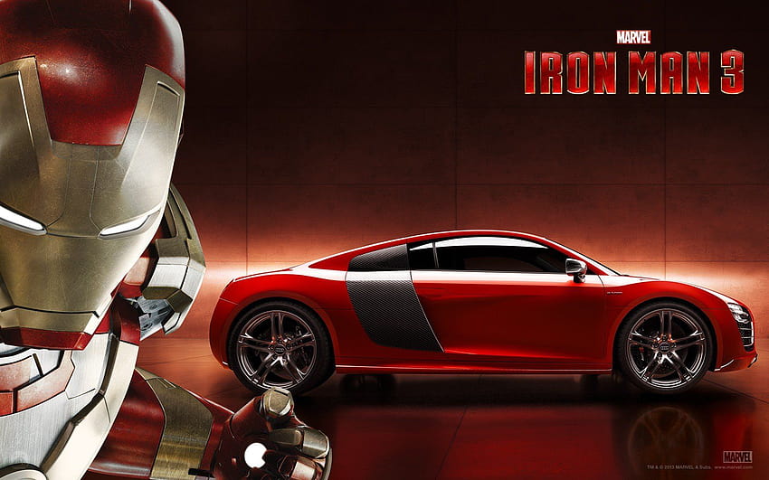 Iron Man Audi Marvel Comics Iron Man 3 Audi e, iron man cars HD wallpaper