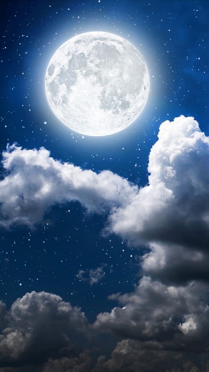 Wolken mit Mond, Mondwolke HD-Handy-Hintergrundbild