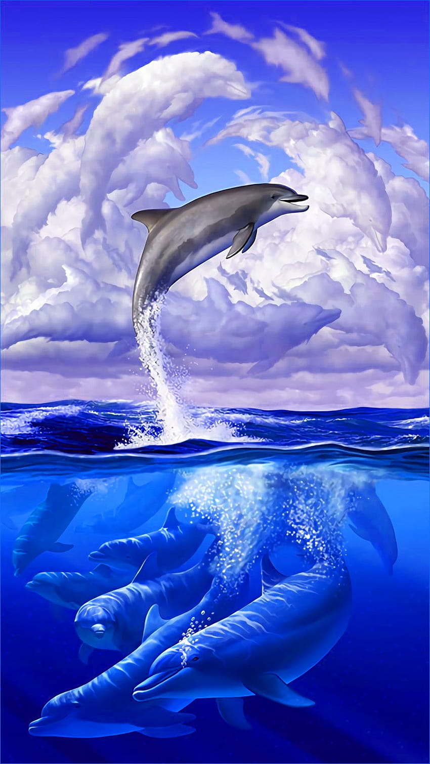 Delphin-Telefon HD-Handy-Hintergrundbild