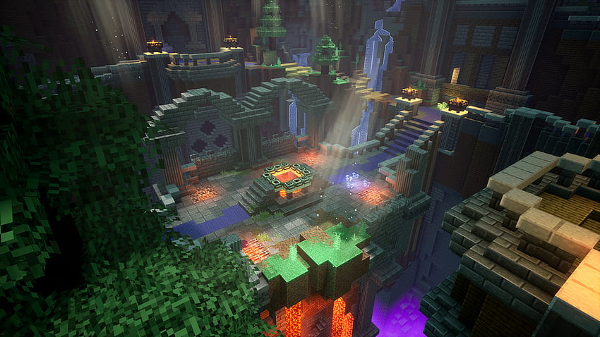 Minecraft Dungeons: The Stronghold – Minecraft Wiki, подземия със златен ключ голем Minecraft HD тапет