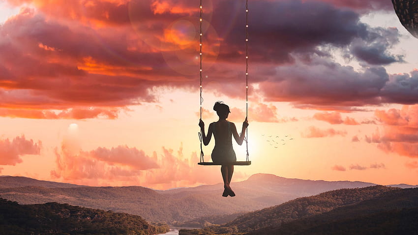 Girl in swing HD wallpapers | Pxfuel