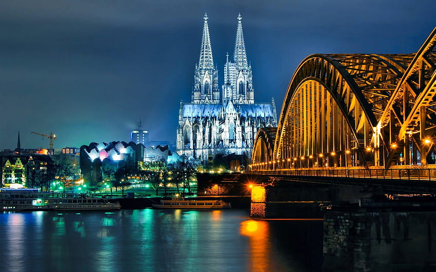 Katedral Cologne di Kota Cologne Jerman, koln Wallpaper HD