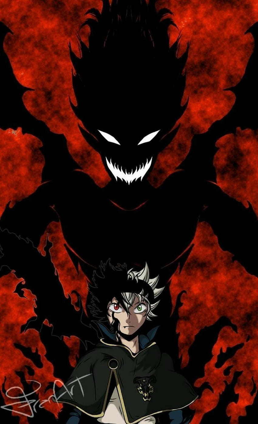 Anime: estetyczne anime czarna koniczyna, diabeł z czarnej koniczyny Tapeta na telefon HD