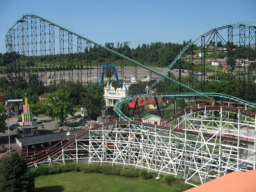 Phantom's Revenge and Thunderbolt at Kennywood, kennywood park HD ...