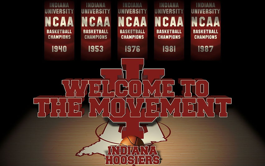 Prepare-se para o March Madness com o College Basketball, logotipo do Indiana Hoosiers papel de parede HD