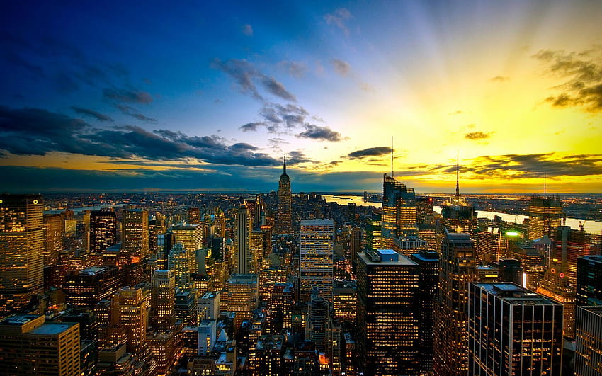 New York Sunrise HD wallpaper